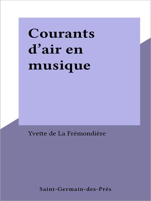 cover image of Courants d'air en musique